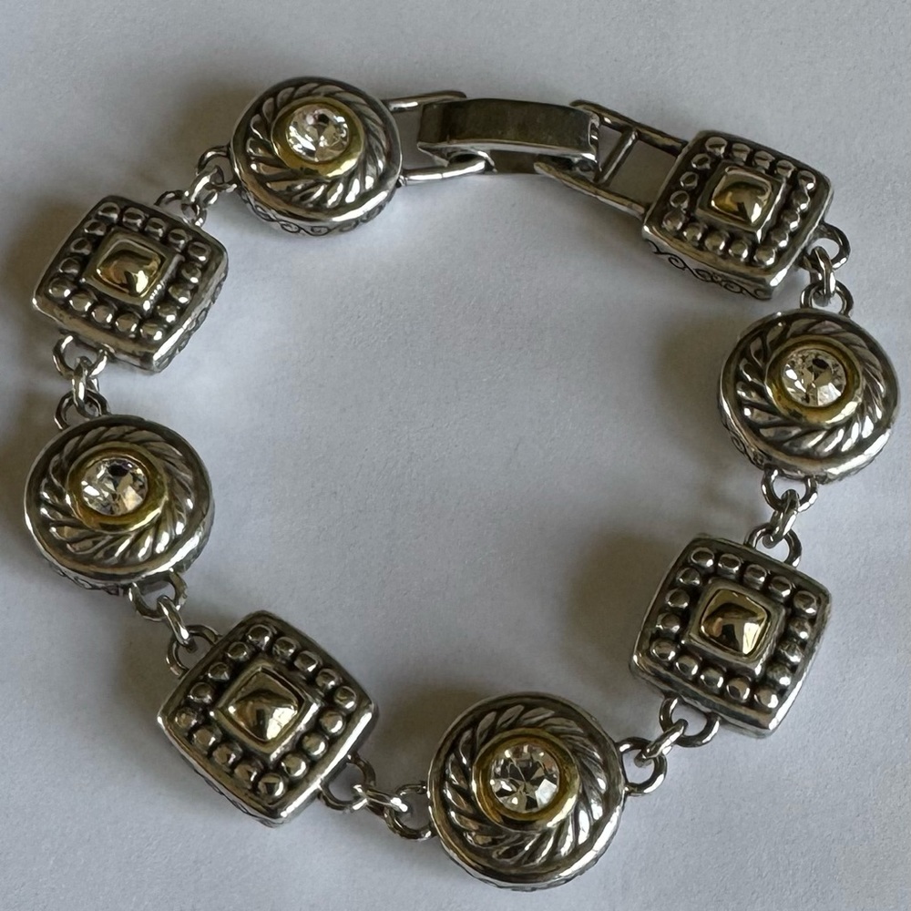 BRIGHTON HEIRESS BRACELET GOLD/SILVER/CRYSTAL - Picture 8 of 16